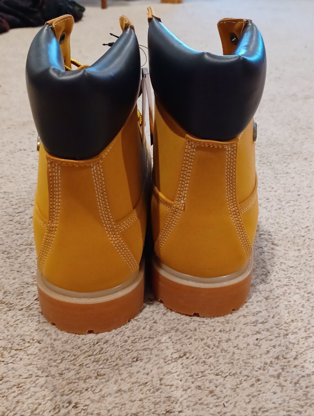 NWT Lugz Convoy Wheat Work-Style Boots - Honey Wheat Steel Toe Work Boot Size 12 - Picture 7 of 9